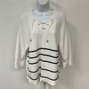 CJ Banks Tie up Sweater Size 1X
